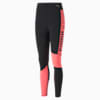 Logo High Waist 7/8 Women's Training Leggings, Puma Black-Luminous Peach, small-SEA