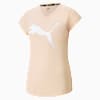 Favourite Heather Cat Women's Training Tee, Peach Parfait Heather, small-SEA