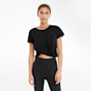 Studio Twist Burnout Women's Training Tee, Puma Black-burn out print, small-SEA