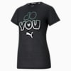 Performance Slogan Short Sleeve Women's Training Tee, Puma Black-Do You, small-IDN