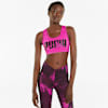Mid 4Keeps Graphic  Training Bra, Deep Orchid-sky dye PUMA, small-PHL