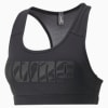 Mid 4Keeps Graphic  Training Bra, PUMA Black-Monarch Puma Fill, small-SEA