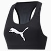 Mid 4Keeps Graphic  Training Bra, Puma Black-White Cat, small-SEA