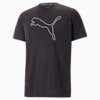 Performance Cat Training Tee Men, PUMA Black-Fizzy Lime, small-VNM