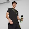Performance Cat Men's Training Tee, PUMA Black-Yellow Burst, small-AUS