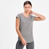 Performance Heather Cat Training Tee Women, Medium Gray Heather, small-THA