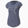 Performance Heather Cat Training Tee Women, Peacoat Heather, small-SEA