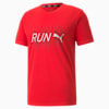 Logo Short Sleeve Men's Running Tee, High Risk Red, small-SEA
