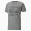 Performance Slogan Short Sleeve Men's Training Tee, Medium Gray Heather, small-SEA