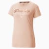 Performance Slogan Short Sleeve Women's Training Tee, Peach Parfait, small-SEA