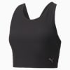 STUDIO Yogini Luxe Racerback Women's Training Crop Top, Puma Black, small-SEA