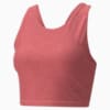 STUDIO Yogini Luxe Racerback Women's Training Crop Top, Mauvewood Heather, small-SEA