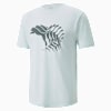 Logo Short Sleeve Men's Running Tee, Nitro Blue, small-SEA