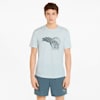 Logo Short Sleeve Men's Running Tee, Nitro Blue, small-SEA