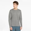 Long Sleeve Men's Running Tee, Medium Gray Heather, small-SEA