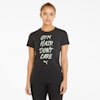 Graphic Slogan Women's Training Tee, Puma Black-Fizzy Lime, small-SEA