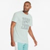 Graphic Recycled Men's Running Tee, Nitro Blue, small-PHL