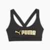 PUMA Fit Mid Impact Training Bra, PUMA Black-PUMA Gold, small-PHL