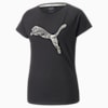 Run Logo Short Sleeve Running Tee Women, Puma Black-Pristine, small-SEA