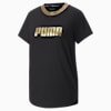 Deco Glam Short Sleeve Training Tee Women, Puma Black-deco glam, small-SEA