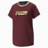 Deco Glam Short Sleeve Training Tee Women, Aubergine, small-PHL