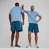 RUN FAVOURITE Men's Heather Running Tee, Zen Blue Heather, small-AUS
