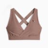Yogini Mid Impact Crossover Training Bra, Dark Clove, small-PHL