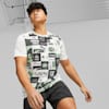 Run Favourite Printed Running Tee Men, PUMA White-Light Mint-AOP, small-PHL