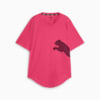 Train All Day Women's Big Cat Tee, Garnet Rose, small-PHL