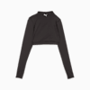 Modest Langärmeliger Sport-BH Damen, PUMA Black, small