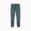 Train Fave Women's High Waisted 7/8 Training Tights, Cold Green-Skin AOP, small