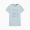 Women's Graphic Script Training Tee, Turquoise Surf, small-SEA