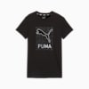Women's Graphic Script Training Tee, PUMA Black-w high shine graphic, small-PHL