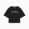 Women's Graphic Crop Move Training Tee, PUMA Black, small-PHL