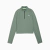 Atasan Wanita Ritsleting Pendek PUMA RUN CLOUDSPUN, Eucalyptus, small-IDN