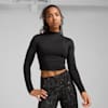 INTERGALACTIC Long Sleeve Crop Top Women, PUMA Black, small-SEA