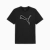 TAD ESSENTIALS gemêleerd Cat T-shirt voor heren, PUMA Black Heather, small