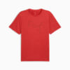 TAD ESSENTIALS gemêleerd Cat T-shirt voor heren, Red Fire Heather, small