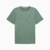 TAD ESSENTIALS gemêleerd Cat T-shirt voor heren, Green Moon Heather, small
