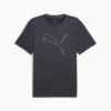 TAD ESSENTIALS gemêleerd Cat T-shirt voor heren, Galactic Gray Heather, small