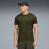 Train All Day Essentials Heather Cat Men's Tee, Dark Olive Heather, small-AUS