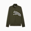 TRAIN BIG CAT Woven Jacket Men, Dark Olive, small-PHL