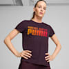 PUMA RUN Fav Graphic Tee Women, Midnight Plum, small-SEA