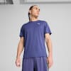 Graphics Running Faster Tee Men, Blue Crystal, small-SEA