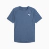 VELOCITY Men's Tri-Blend Running Tee, Dark Indigo-Heather, small-AUS