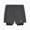 VELOCITY Men's 2-in-1 Running Shorts, Dusky Gray, small-AUS