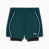 VELOCITY 2-in-1 Running Shorts Men, Green Terrain, small-SEA
