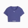 PUMA STRONG Crop Tee Women, Blue Crystal, small