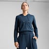 PUMA x PAMELA REIF hoodie met kwartrits, Dark Night, small