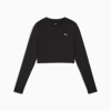 PUMA SHAPE Long Sleeve Cropped Top Women, PUMA Black, small-VNM